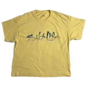 Salt Life Classic Fit Short-Sleeve Large Yellow Graphic Tee Shirt